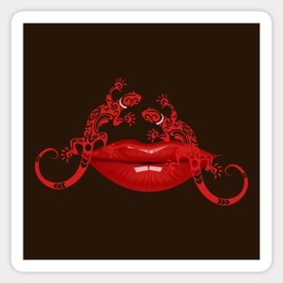 Lips And Lizards Sticker